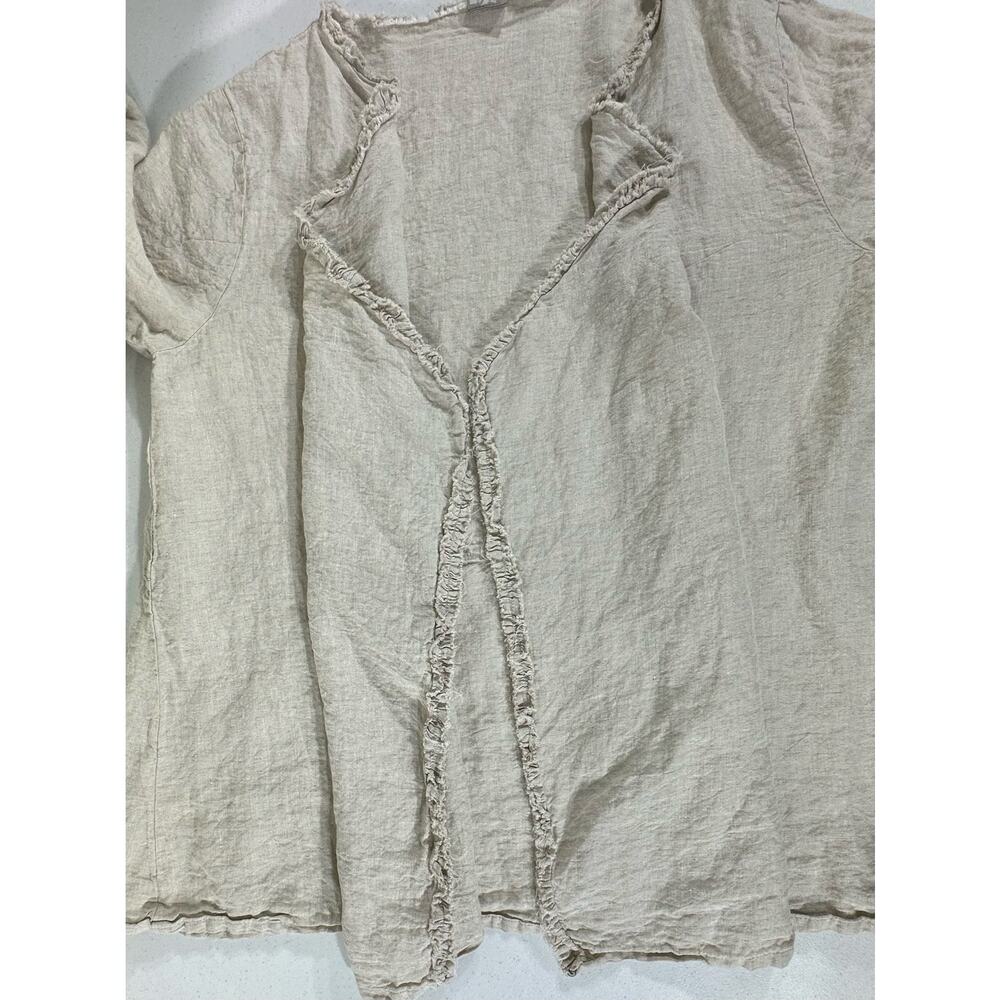 Match Point Tan Linen Jacket - Picture 6 of 10